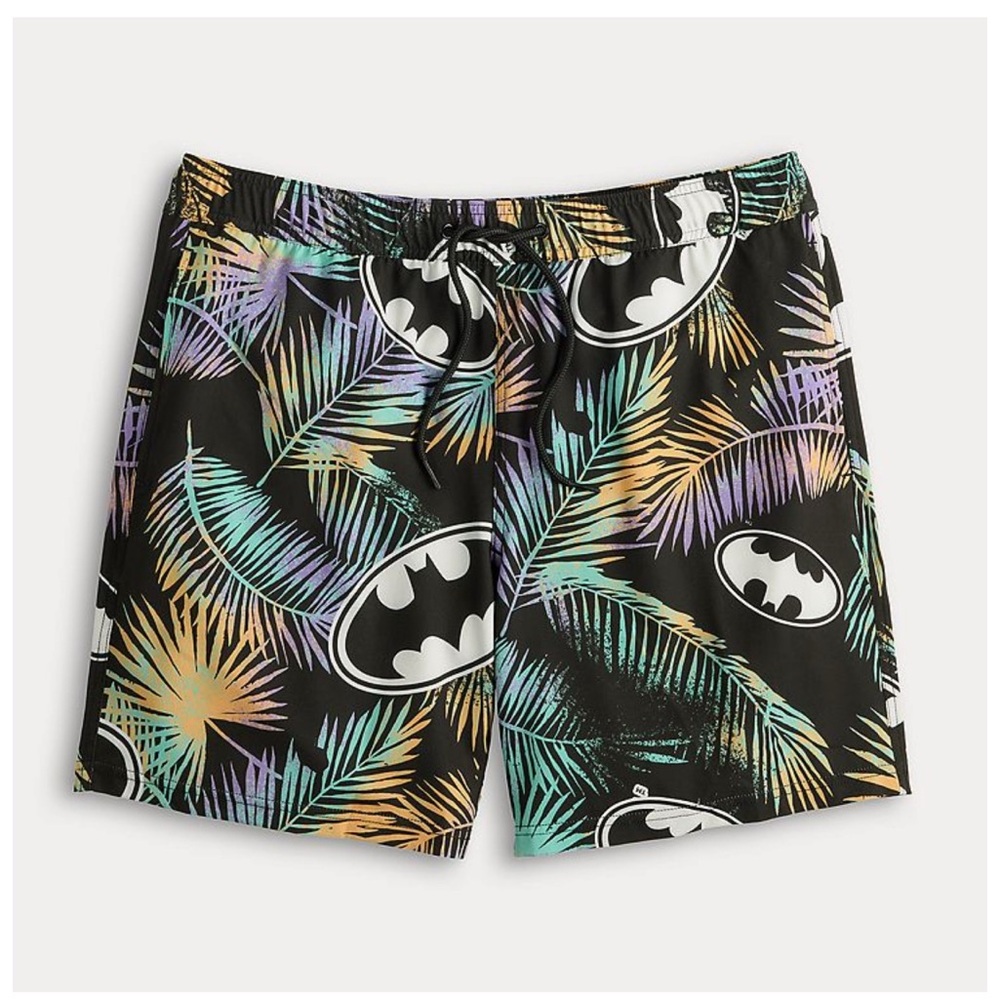 Batman Graphic Swim Shorts with Black and Orange size XXL